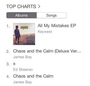 Keywest's EP All My Mistakes available on iTunes NOW!