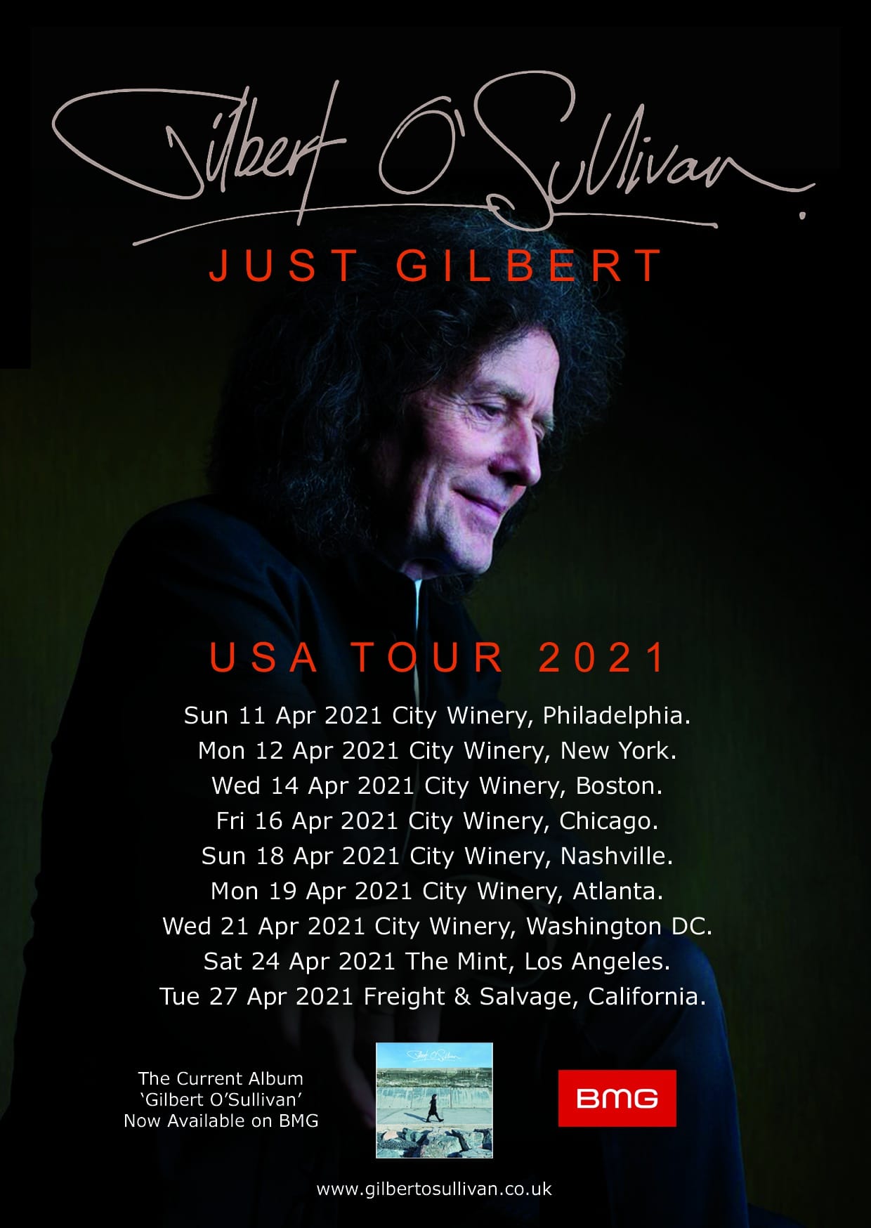 USA Tour 2022 – Gilbert O’Sullivan