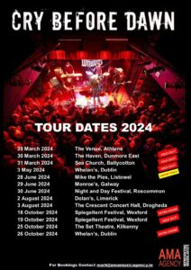 Sold out Poster Crybefore dawn 2024
